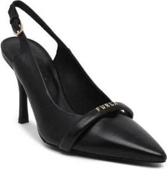 Furla Black Leather Womens Pumps