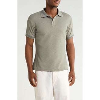 T.R. Premium Modern Fit Textured Polo in Sage at Nordstrom Rack, Size Xx-Large