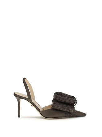 Mach & Mach Brown Woven Pumps