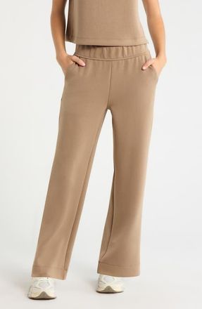 Lord & Taylor Dreamweave Relaxed Straight Leg Pants in Caribou at Nordstrom, Size X-Large 28