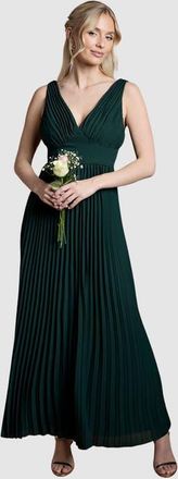 Coast Plunge Neck Maxi Dress in Emerald at Nordstrom, Size 14