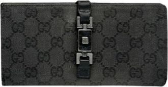 Gucci Pre-owned Leren Portemonnee - Dames - Vintage Accessoires - Zwart - ONE Size - Leer - Vintage