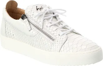Giuseppe Zanotti May London Snake-Embossed Leather Sneaker