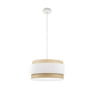 Fabrilamp Fabrilamp - Colgante Blanco/natural Modelo Kandy 2xe27 Regulable