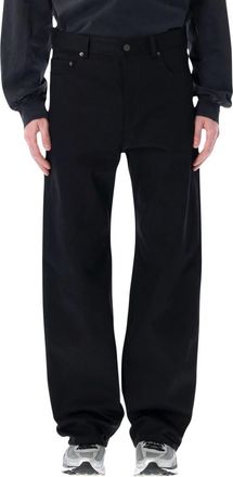 Balenciaga Black Curved Knee Pants