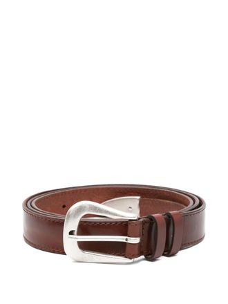 Orciani leather buckle belt - Brown
