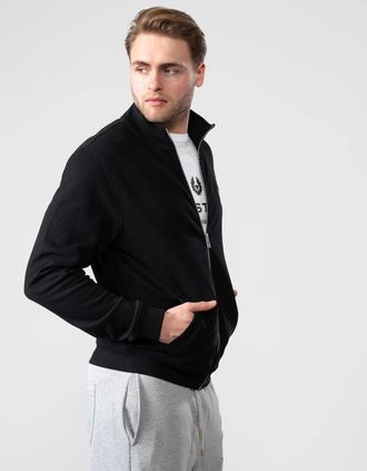 Belstaff Mens Belstaff Mens Zip Through Sweatshirt - Black - Size: 42