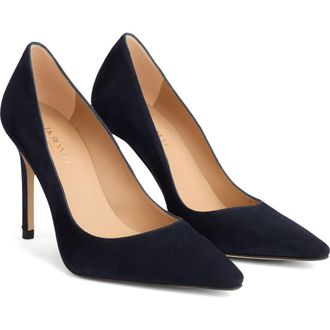 L.k. Bennett Fern Pointed Toe Pump in Navy Suede at Nordstrom Rack, Size 11Us / 41Eu