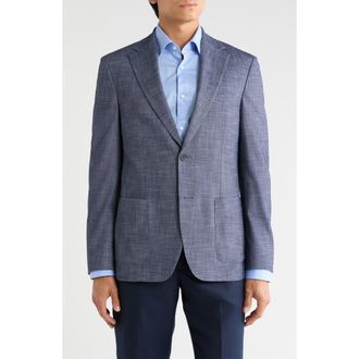 Calvin Klein Two Button Notch Lapel Sportcoat in Dark Blue at Nordstrom Rack, Size 40 Regular