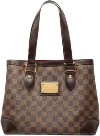 Louis Vuitton Pre-owned Hampstead PM Tote Bag - Dames - Pre-owned - Bruin - Maat: ONE Size Leer