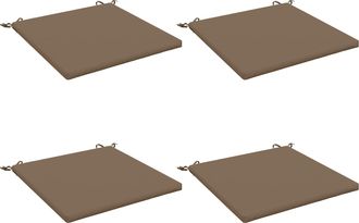 vidaXL Cojines De Asiento De 4 Piezas Soest 4 Uds. 100% Poli&eacute;ster Vidaxl
