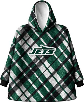 Pegasus Sports New York Jets Nfl Team Hooded Sherpa Blanket