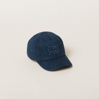 Miu Miu Denim baseball cap