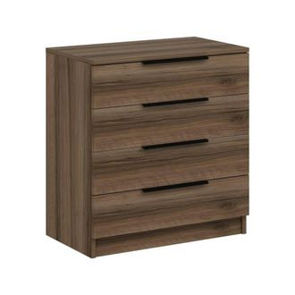 Dmora C&oacute;moda Elysee, 5 Cajones, Apertura Y Cierre Deslizante, 73x42x77h Cm, Color Marr&oacute;n Nogal