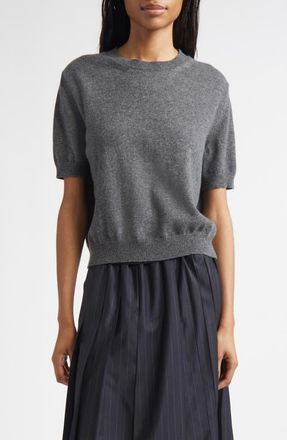Nackiy&eacute; Short Sleeve Cashmere Sweater in Smoke Mayfair at Nordstrom, Size Medium