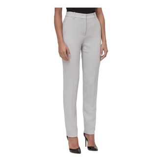 Emporio Armani Slim-fit Trousers, female, Gray, Size: XL High-waisted Slim Pants
