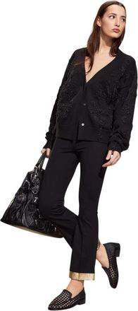 Cynthia Rowley Paloma Boyfriend Cardigan - Dames - Vesten - Zwart - L - Truien & Vesten