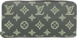 Louis Vuitton Monogram Shadow Vert Leather Long Wallet (Bi-Fold) (Pre-Owned)