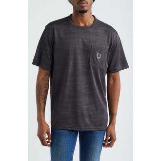 Brixton Journey Mesh Knit T-Shirt in Black Tiger Camo at Nordstrom, Size X-Large