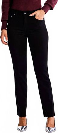 Nic+Zoe Daytrip Straight Ankle Jeans In Black Denim