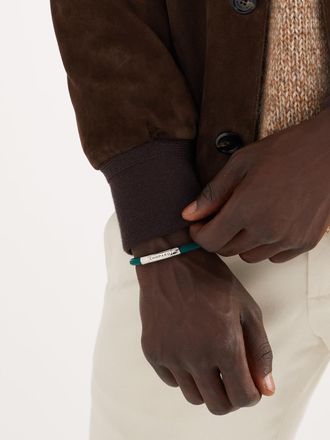 Chopard Classic Racing Rubber and Silver-Tone Bracelet