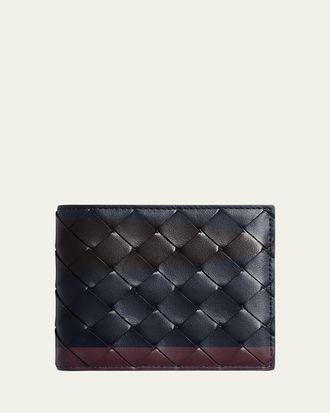 Bottega Veneta Mens Intrecciato Airbrushed Bifold Wallet