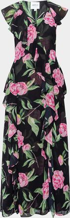 Misa Lilith Ruffled Maxi Dress