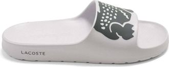 Lacoste Mens Croco 2.0 Slide Sandals In White