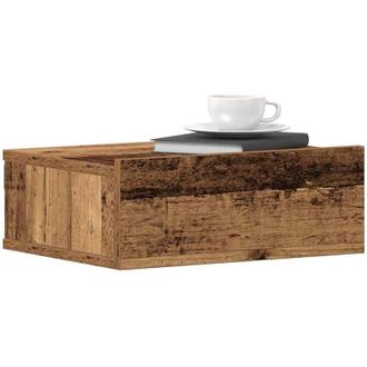 vidaXL Comodini Pensili 2pz Legno Antico 40x32x15 cm Legno Multistrato Vidaxl