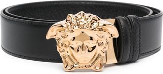 Versace La Medusa reversible leather belt - men - Calf Leather/Calf Leather - 100 - Black