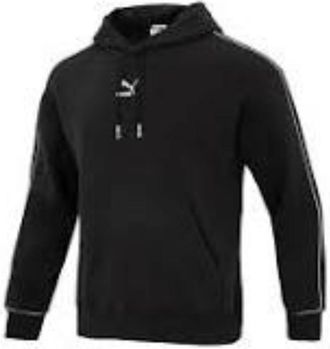 Puma Logo Printed Hoodie Black White 625077-01