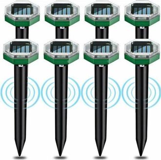 OEM Repelente Solar Ultras&oacute;nico De Topos 8 Unid, Impermeable Ip65 Para Jardines, Terrazas Y C&eacute;sped