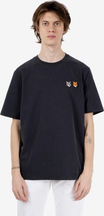 Maison Kitsun&eacute; Double fox comfort t-shirt anthracite
