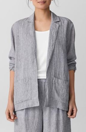 Eileen Fisher Organic Linen Blazer in Ink at Nordstrom Rack, Size X-Small