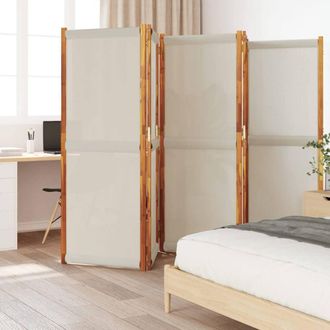Berkfield Home 5-Panel Room Divider Light Grey 350x180 cm