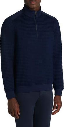 Bugatchi Quarter Zip Pullover in Navy at Nordstrom Rack, Size Xx-Large