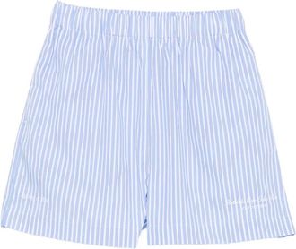 Sporty & Rich Shorts a righe in cotone - Blu
