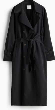 H&M Trenchcoat aus Twill - Schwarz