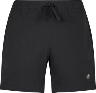Moose Knuckles Minimalist Black Swim Shorts with Elastic Waistband