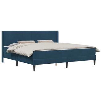 vidaXL Estructura De Cama Con Colch&oacute;n Azul 180 X 200 Cm Terciopelo Vidaxl