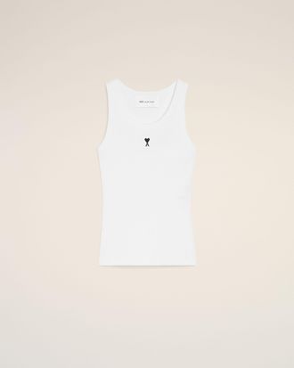 Ami White Cotton Ami De Coeur Tanktop White - XXL - for Women