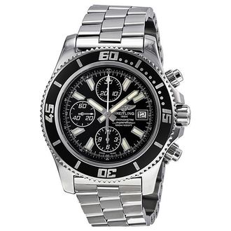 Breitling Pre-owned Breitling Superocean Chronograph Ii Chronograph Automatic Black Dial Mens Watch A13341A8/BA84 SS