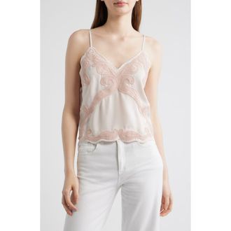 Rag & Bone Ann Embroidered Camisole in Blush at Nordstrom, Size 10