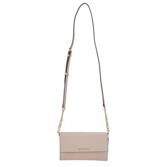 Michael Kors Pink Shoulder Bag With Logo Detail In Leather