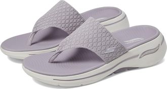 Skechers Womens GO WALK Arch Fit Sandal - Spellbound - Lilac Textile - UK 9