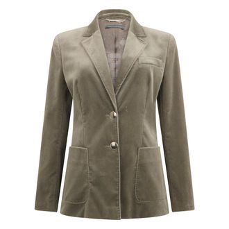 Alberta Ferretti Dames, Jassen, Groen, Maat: M Katoen