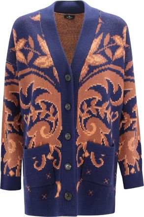 Etro Wool Jacquard Cardigan