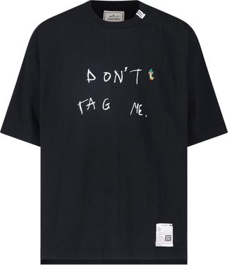 Miharayasuhiro Black Printed Cotton T-Shirt