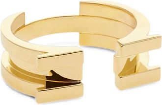 Elisabetta Franchi Accessoires, Dames, Geel, ONE Size, Metal Bangle