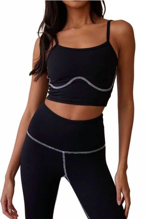 Strut-This Stitch Bra Top In Black And White